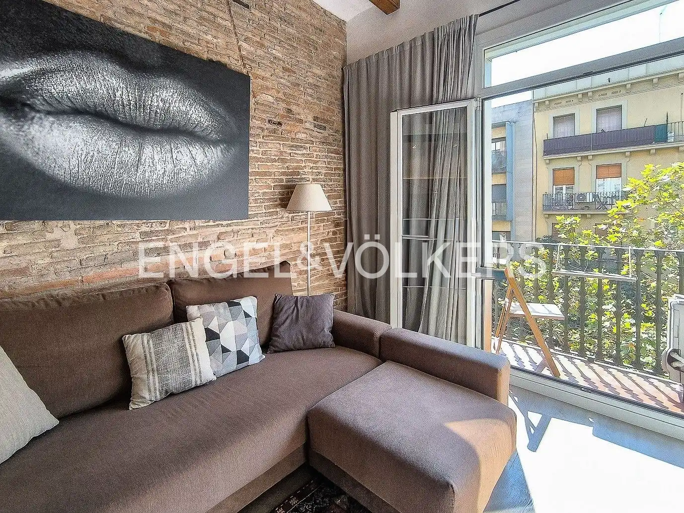 Terraza de Piso de alquiler en Barcelona con Aire acondicionado, Calefacción y Parquet