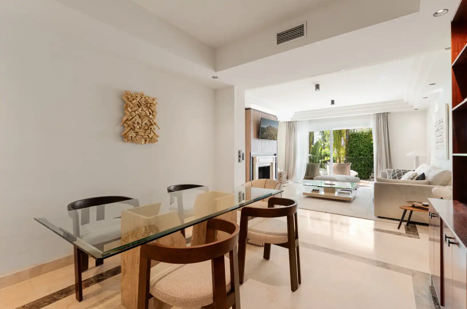 Dining room of Apartments for sale in Marbella  with Air Conditioner, Terrace and Swimming Pool