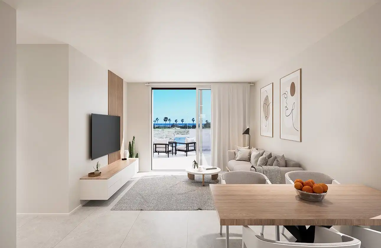 Sala de estar de Apartamento en venta en Pilar de la Horadada con Aire acondicionado, Calefacción y Terraza