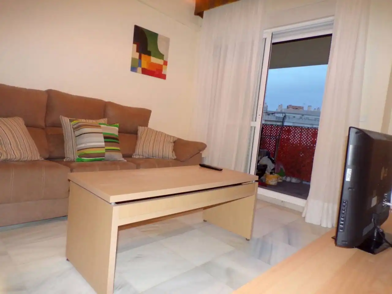 Sala de estar de Piso de alquiler en Jerez de la Frontera con Aire acondicionado, Terraza y Amueblado