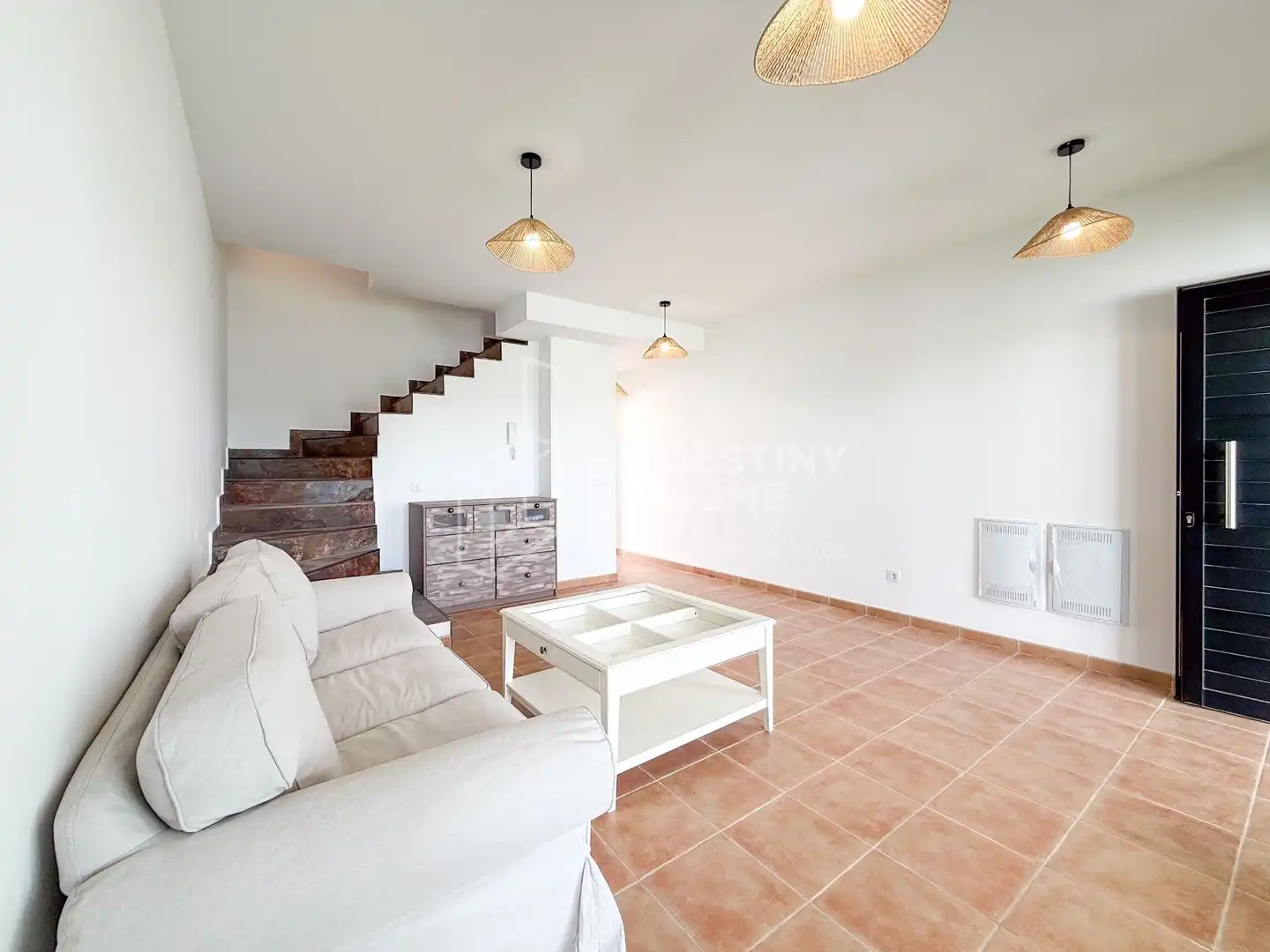 Sala d'estar de Dúplex en venda en La Oliva amb Jardí privat i Terrassa
