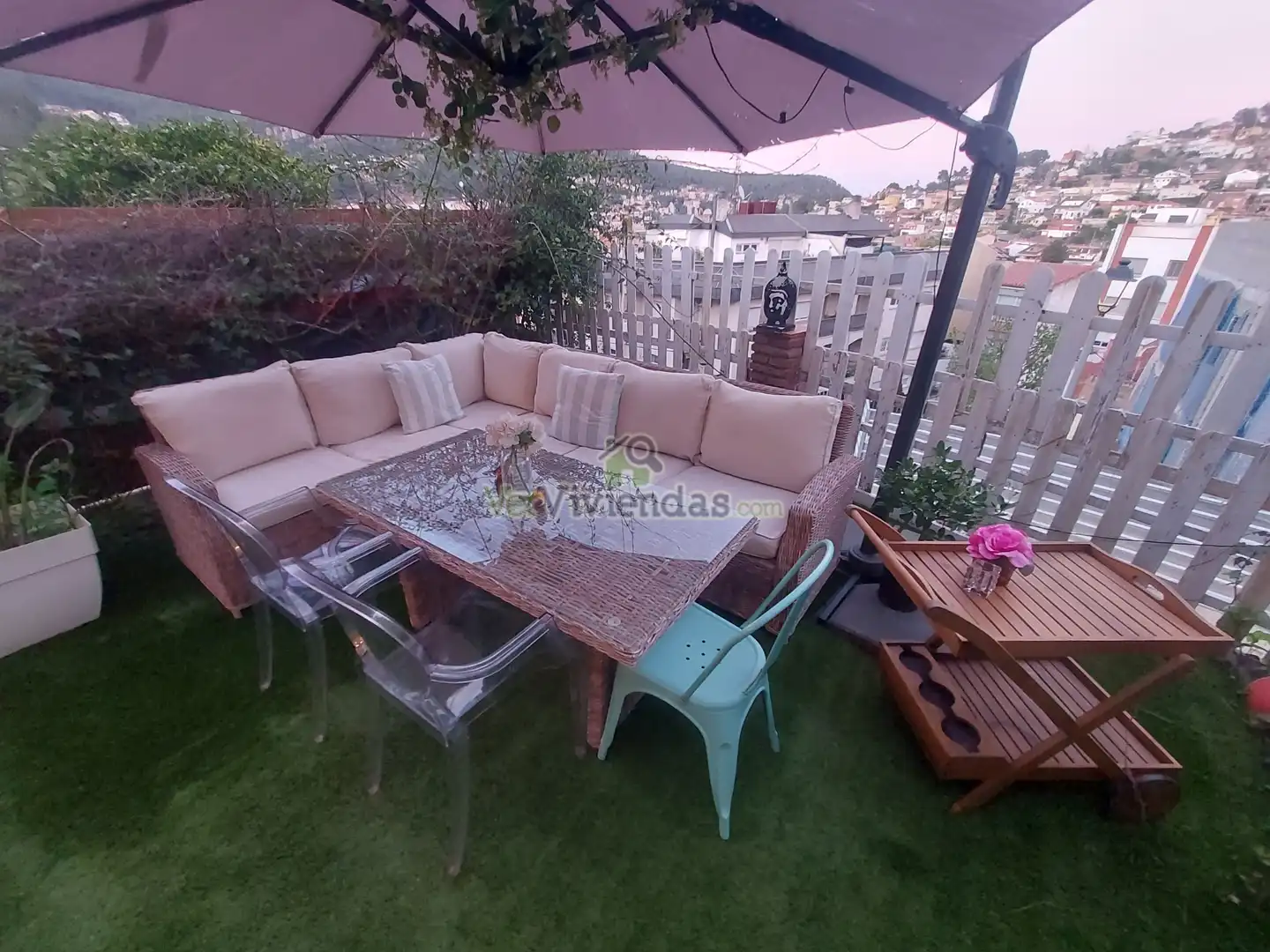 Terraza de Casa adosada en venta en Vallirana con Aire acondicionado, Calefacción y Jardín privado