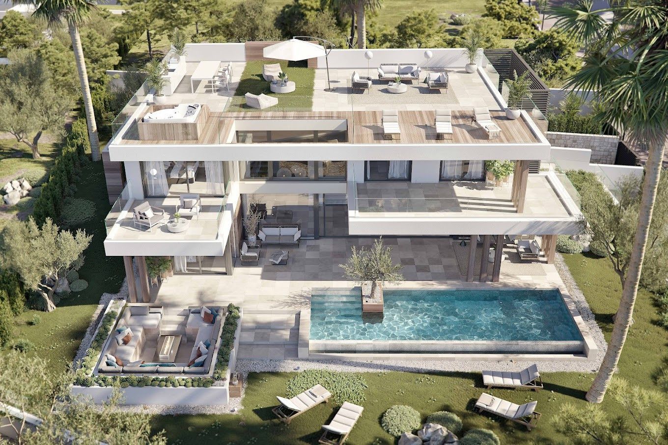 Terrassa de Casa o xalet en venda en Marbella amb Aire condicionat, Jardí privat i Piscina