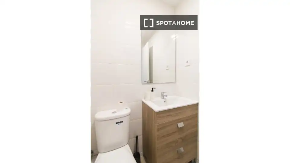 Bathroom of Flat for rent in Madrid  with Air Conditioner, Heating and Furnished