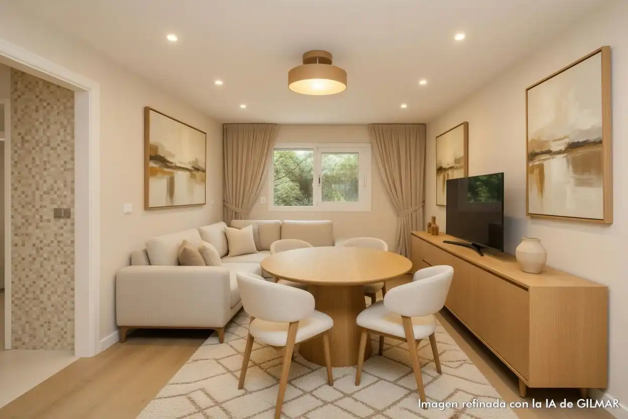 Wohnzimmer von Dachboden zum Verkauf in Marbella mit Klimaanlage, Heizung und Terrasse