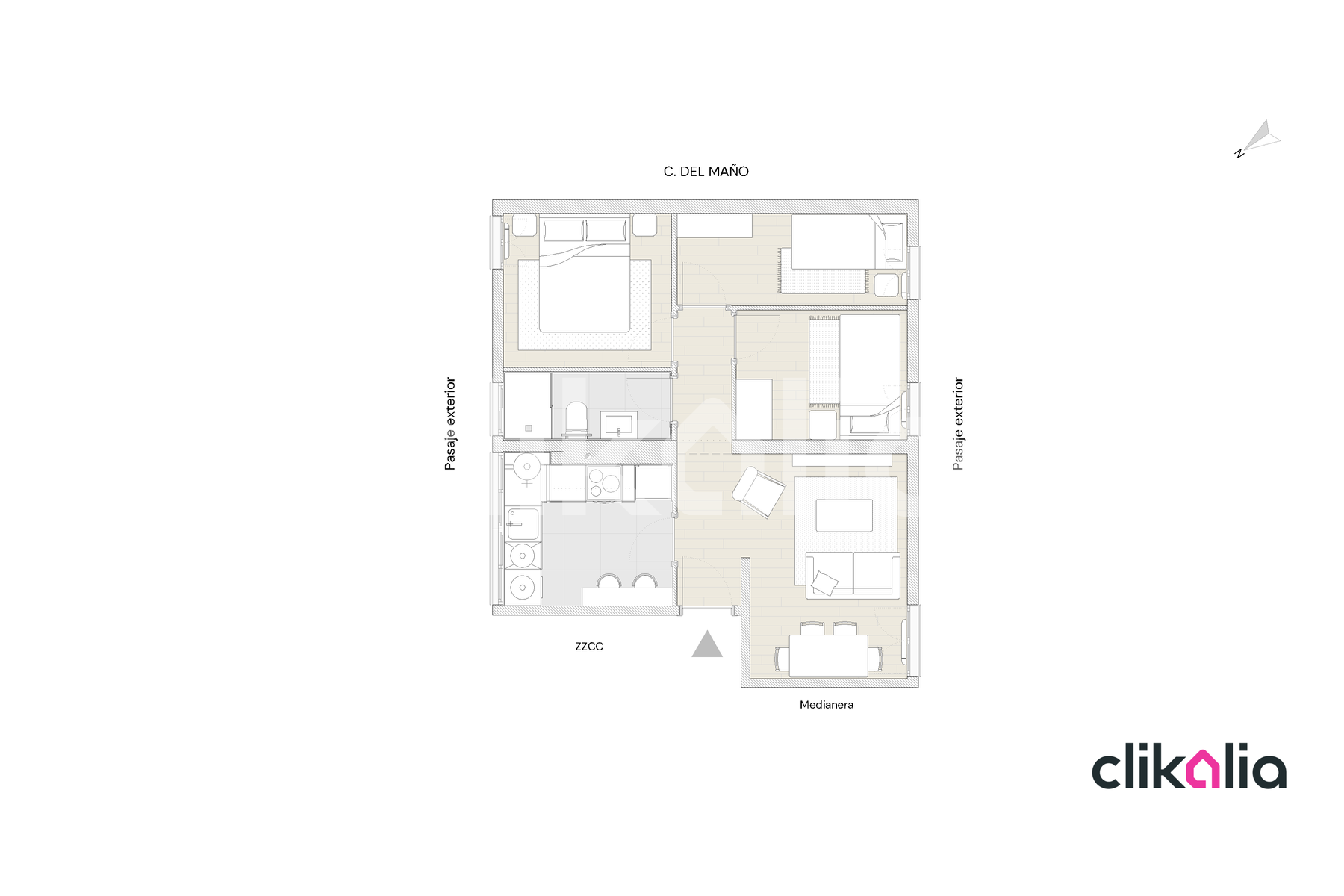 Flat to rent in  Madrid Capital  with Heating