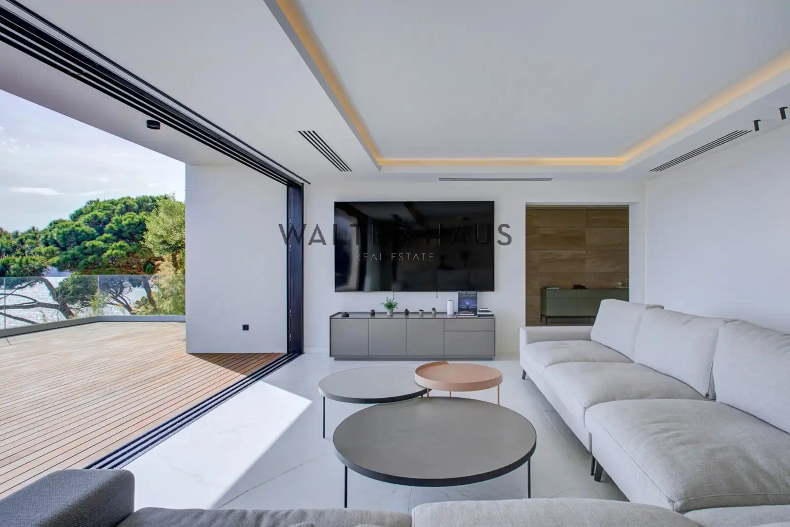 Sala de estar de Casa o chalet en venta en Sant Feliu de Guíxols con Aire acondicionado, Jardín privado y Terraza