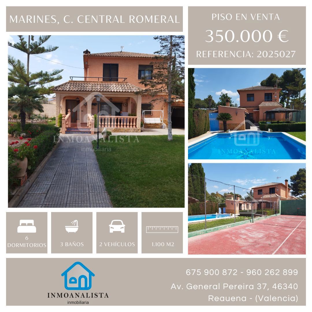 Vista exterior de Casa o xalet en venda en Marines amb Aire condicionat, Jardí privat i Terrassa