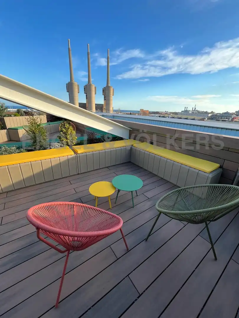 Terraza de Oficina de alquiler en Badalona con Aire acondicionado y Terraza