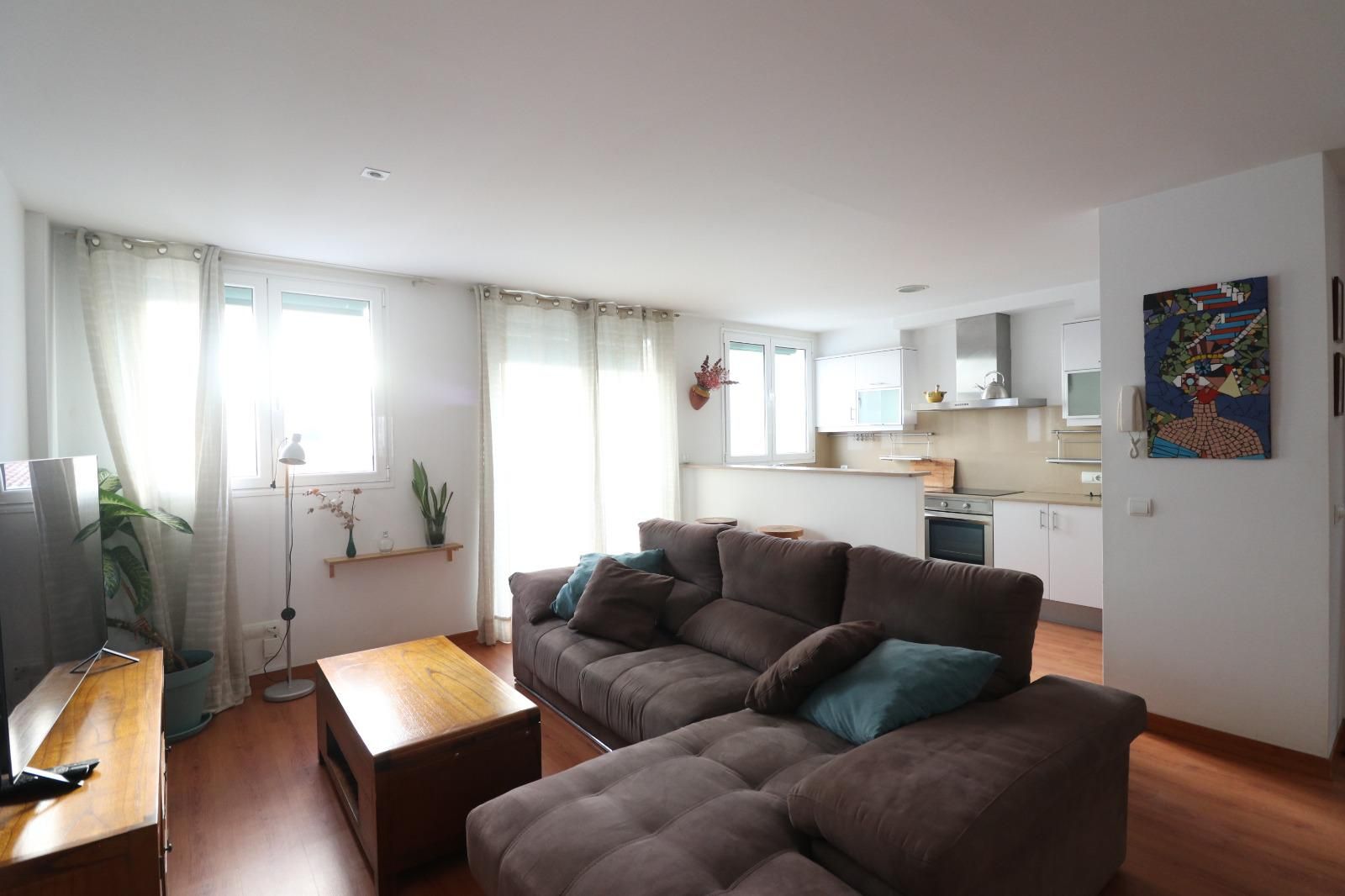 Living room of Duplex for sale in Es Castell  with Air Conditioner, Parquet flooring and Terrace