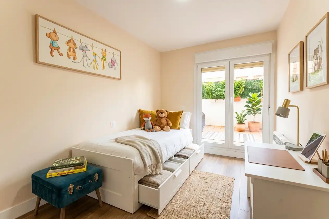Bedroom of Ground floor for sale in Arroyomolinos (Madrid)  with Air Conditioner, Heating and Private garden