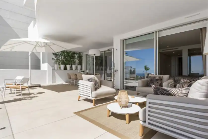 Terraza de Apartamento en venta en Marbella con Aire acondicionado, Terraza y Piscina
