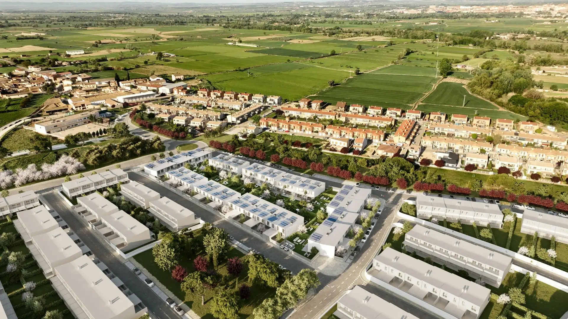 Vista exterior de Casa adosada en venda en Tierz amb Calefacció, Jardí privat i Terrassa