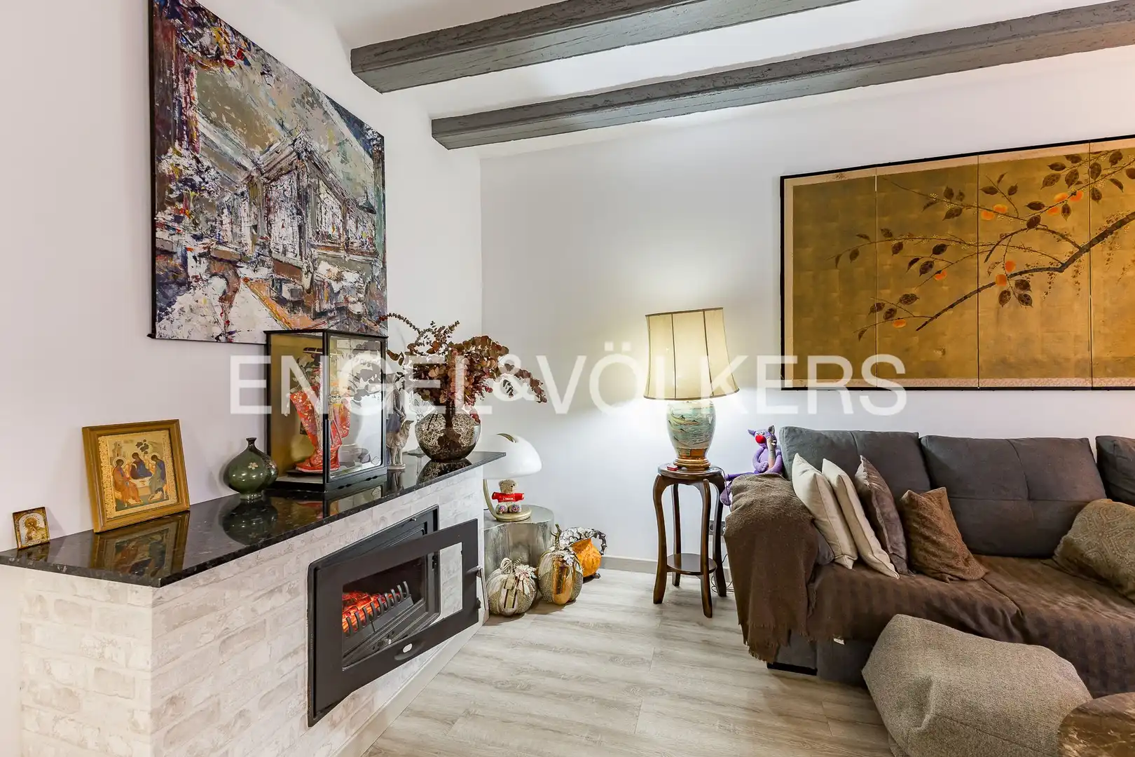 Sala de estar de Piso en venta en Barcelona con Aire acondicionado, Calefacción y Amueblado