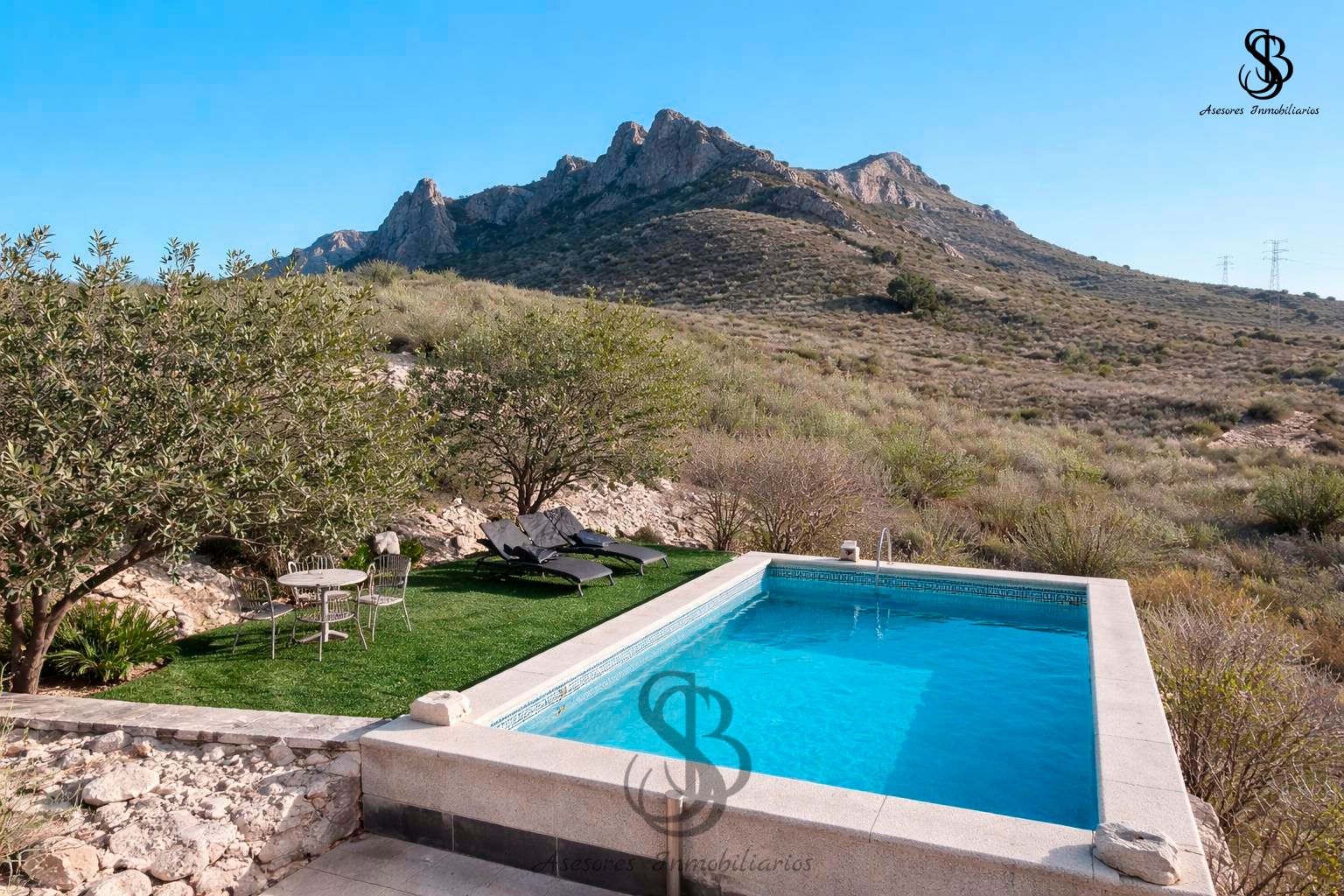 Piscina de Casa o xalet en venda en Busot amb Aire condicionat, Jardí privat i Piscina