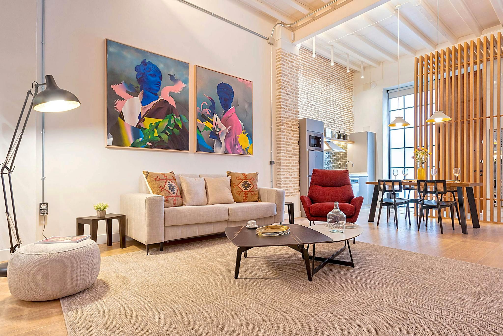 Sala d'estar de Pis de lloguer en  Sevilla Capital amb Aire condicionat, Calefacció i TV