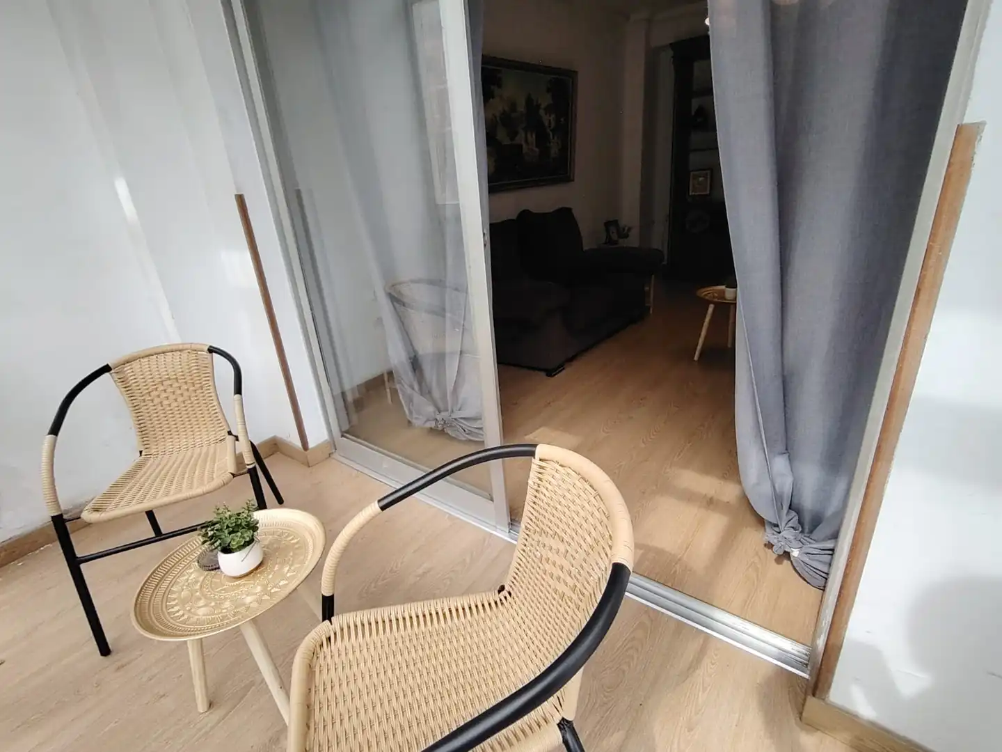 Balcony of Flat for rent in Valencia  with Furnished, Washing machine and Balcony