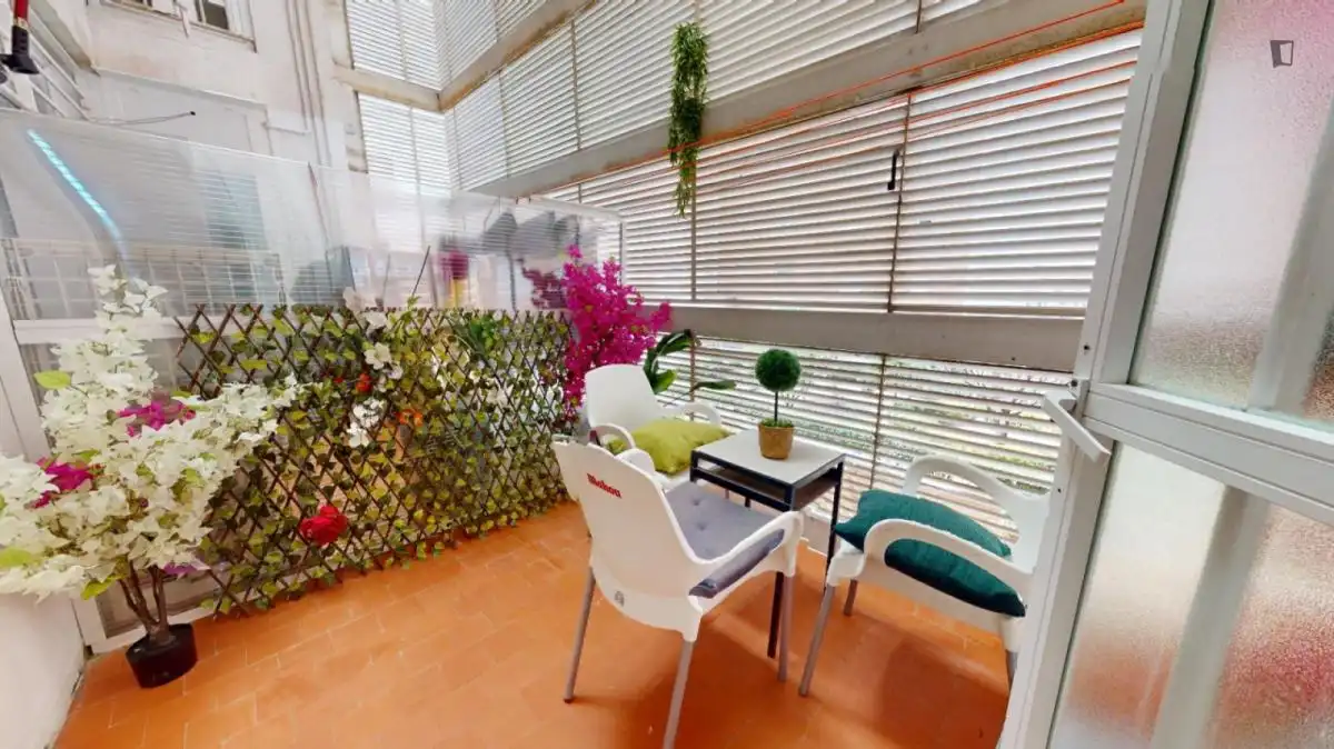 Terraza de Apartamento de alquiler en Madrid con Aire acondicionado, Calefacción y Amueblado