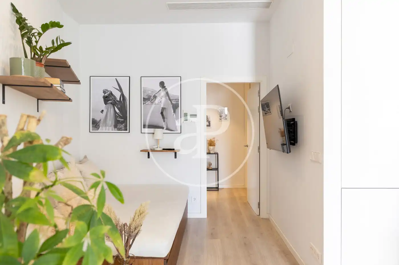 Wohnzimmer von Wohnung zum Verkauf in Barcelona mit Klimaanlage, Heizung und Terrasse