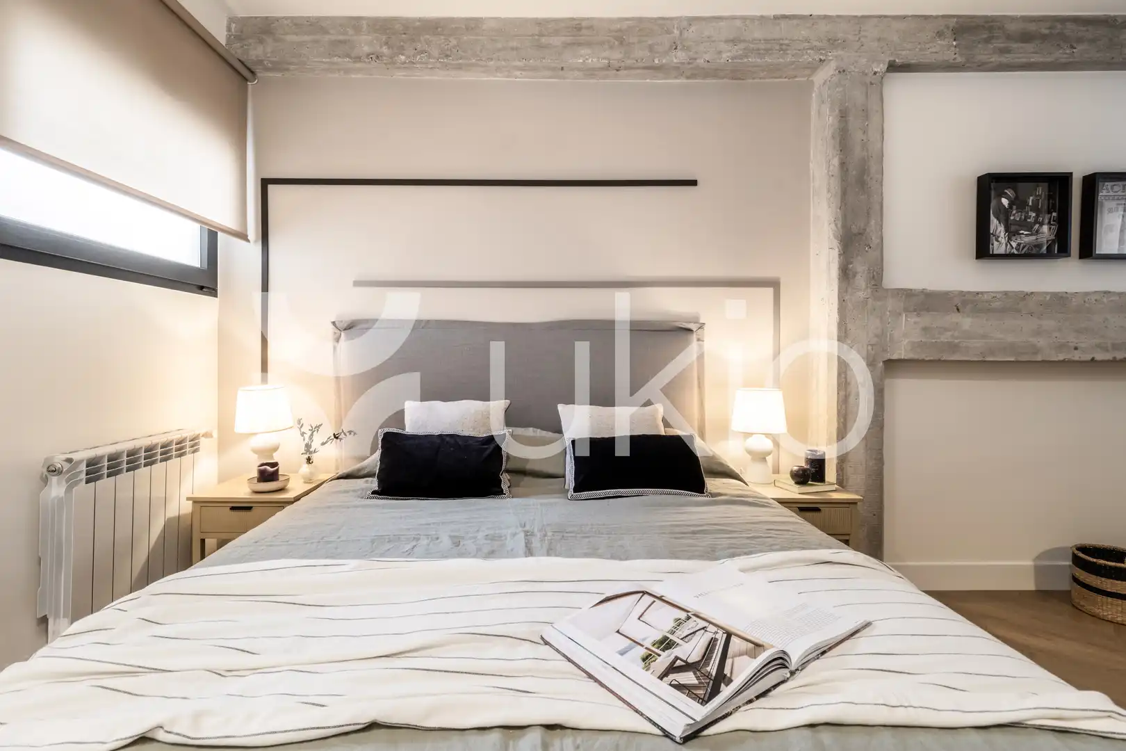 Schlafzimmer von Wohnung zur Miete in Madrid mit Klimaanlage, Heizung und Möbliert