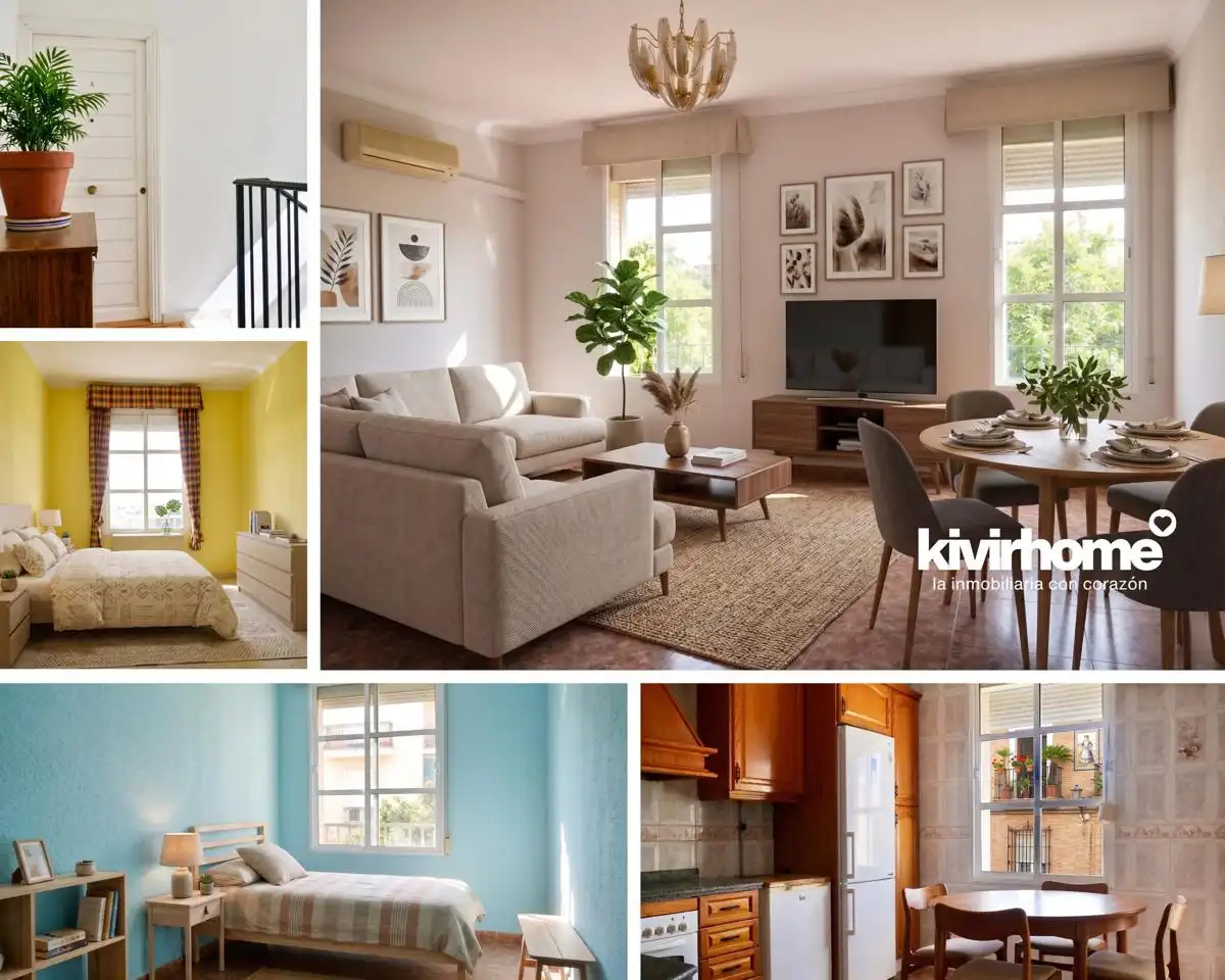 Living room of Flat for sale in Sevilla  with Air Conditioner and Furnished