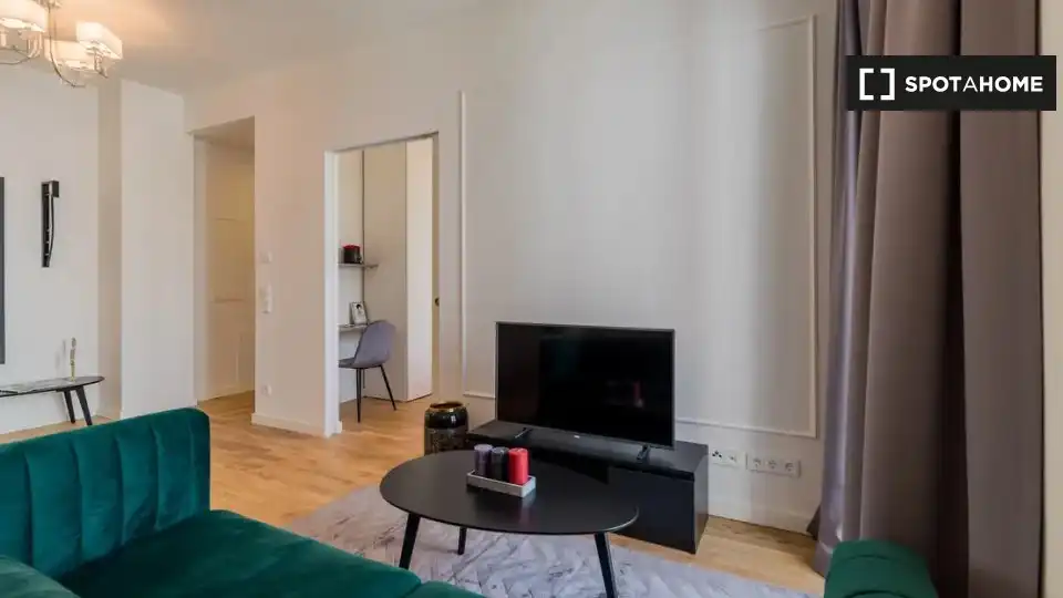 Sala d'estar de Apartament per a compartir en Nuñomoral amb Aire condicionat, Terrassa i Moblat