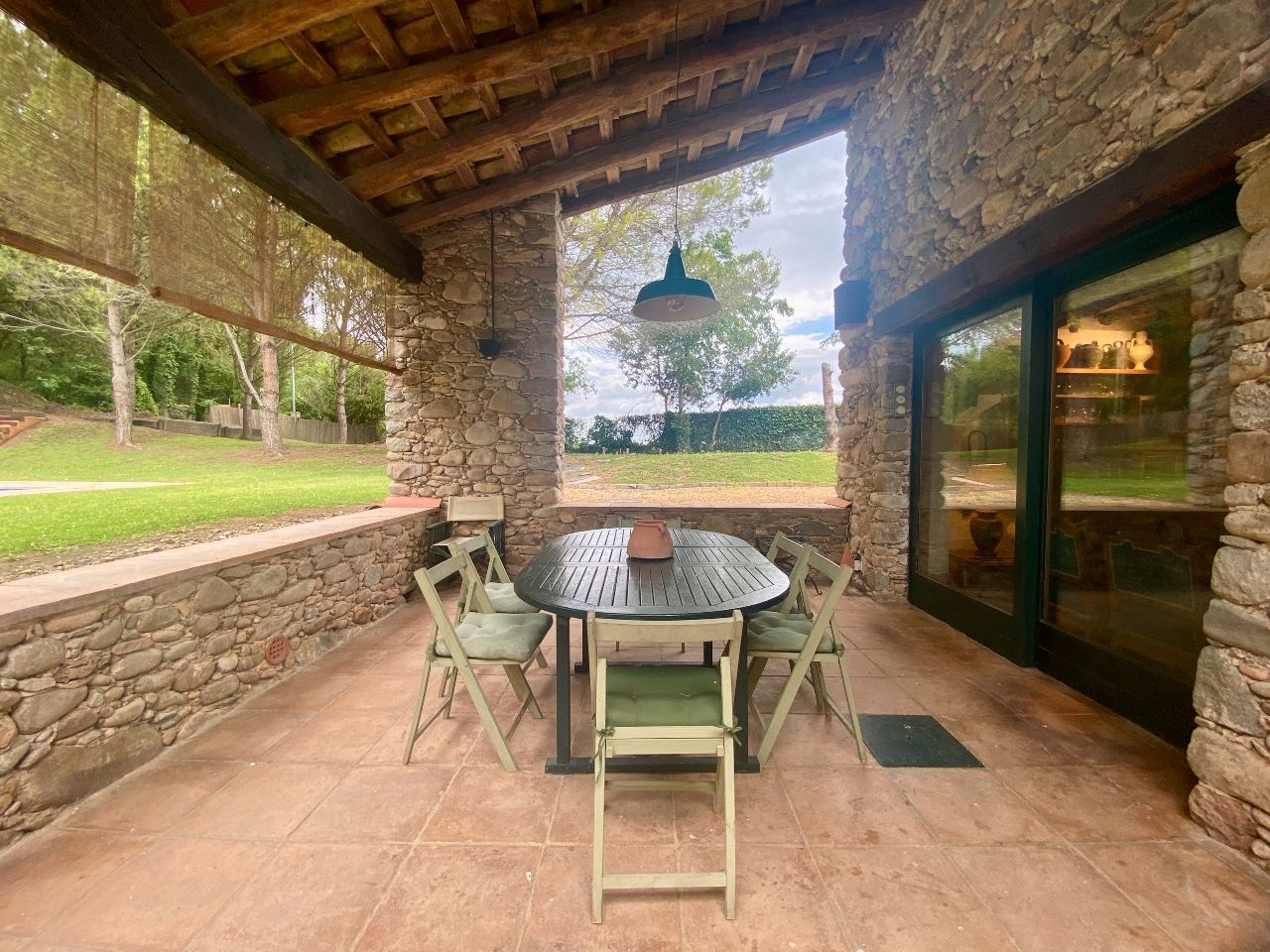 Terraza de Finca rústica en venta en Medinyà con Jardín privado, Trastero y Piscina