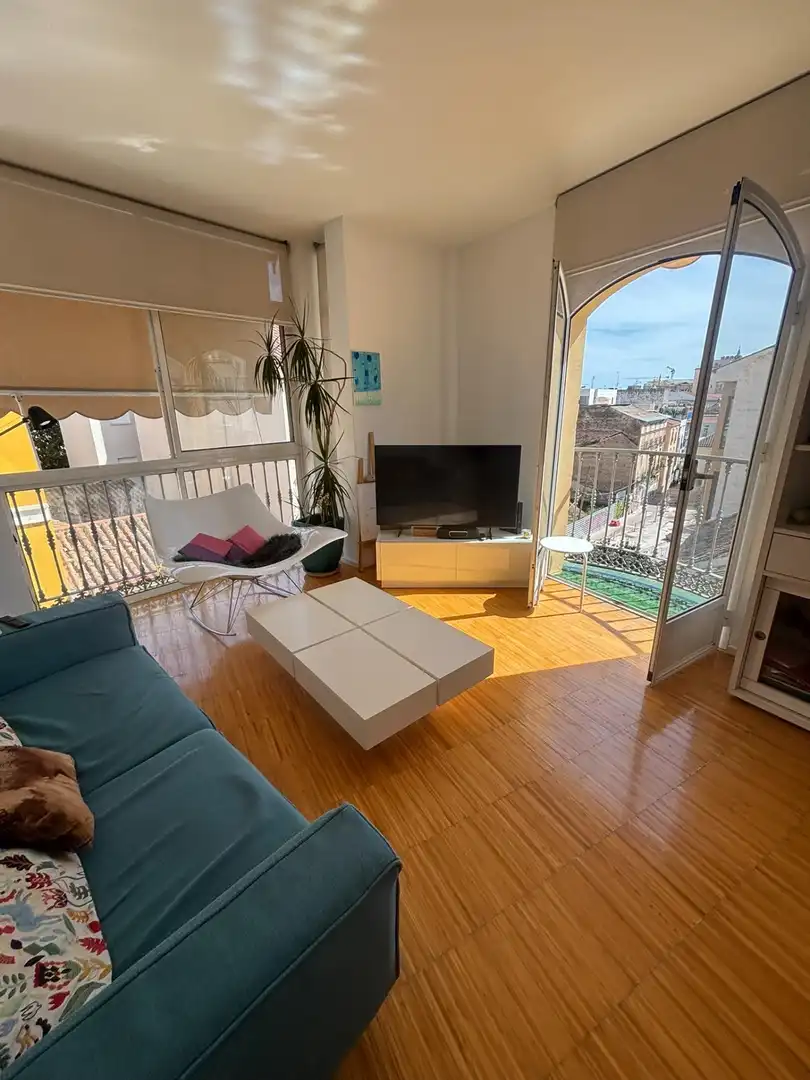 Sala d'estar de Apartament en venda en Málaga amb Aire condicionat, Terrassa i Moblat