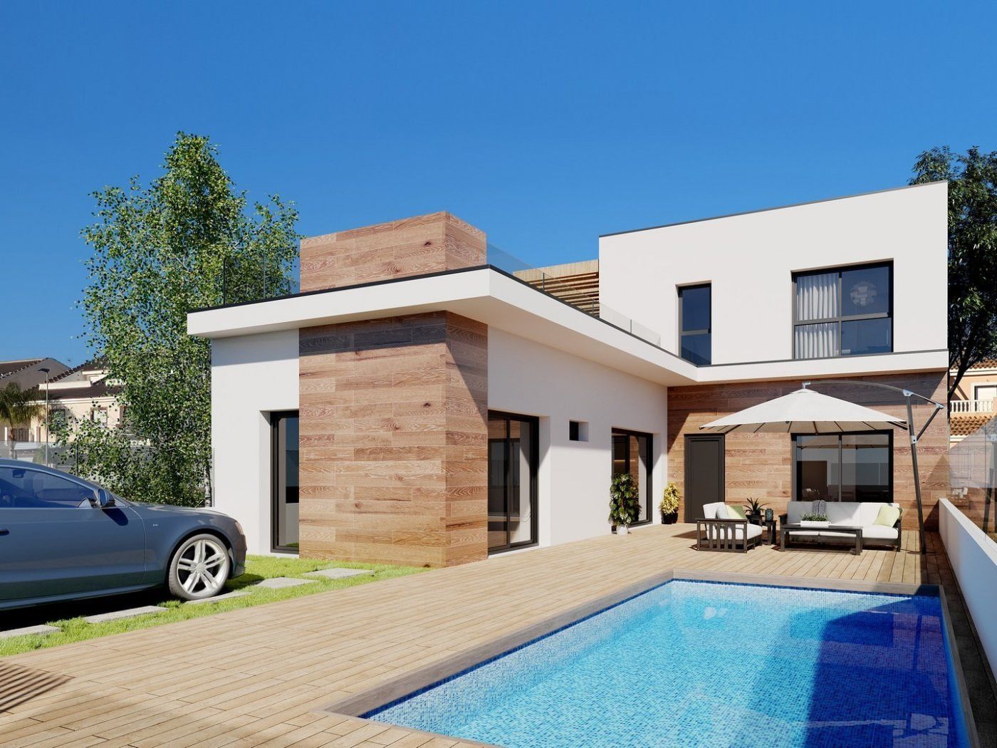 Exterior view of Country house for sale in San Javier  with Air Conditioner, Private garden and Terrace
