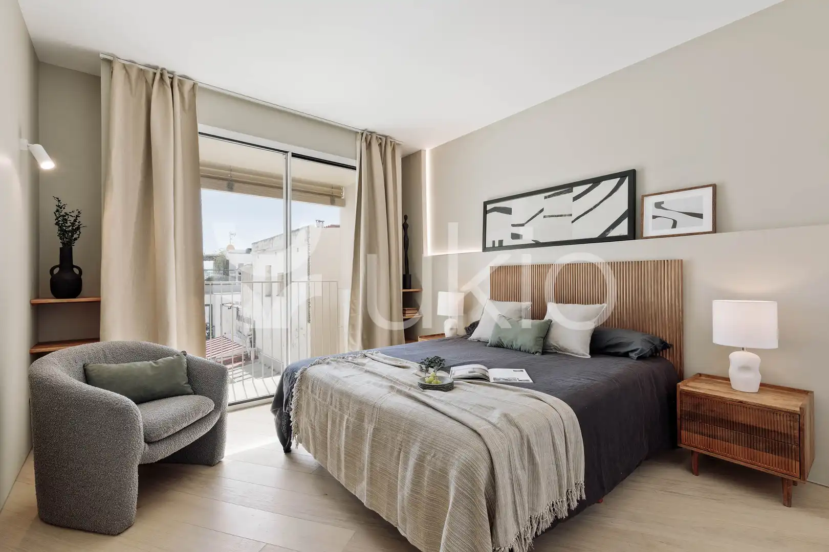 Bedroom of Apartments for rent in Barcelona  with Air Conditioner, Heating and Terrace
