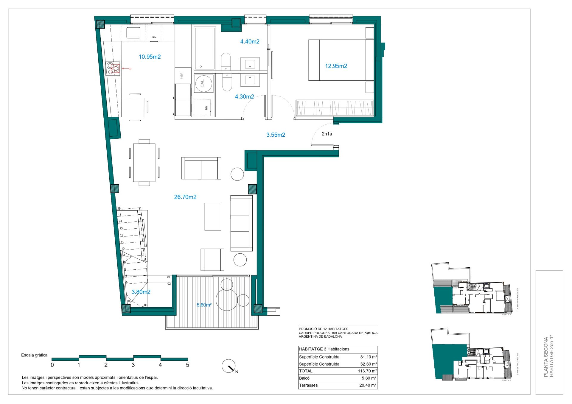 Duplex for sale in Badalona  with Air Conditioner, Heating and Parquet flooring