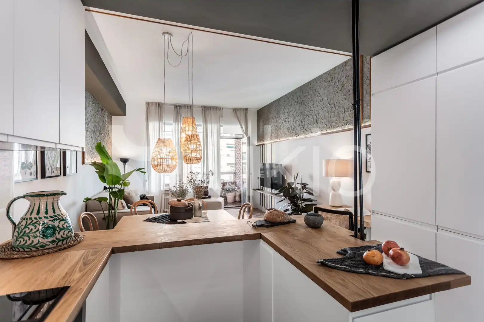 Kitchen of Flat for rent in Madrid  with Air Conditioner, Terrace and Furnished