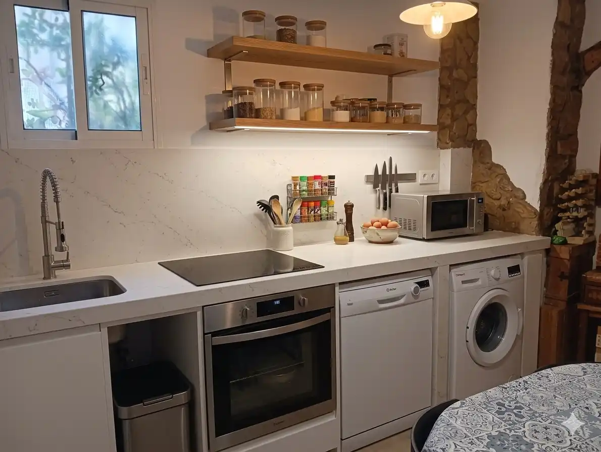 Küche von Wohnung zum Verkauf in Málaga mit Klimaanlage, Terrasse und Möbliert