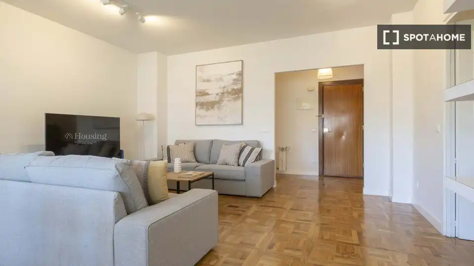 Sala de estar de Piso de alquiler en Madrid con Aire acondicionado, Calefacción y Amueblado