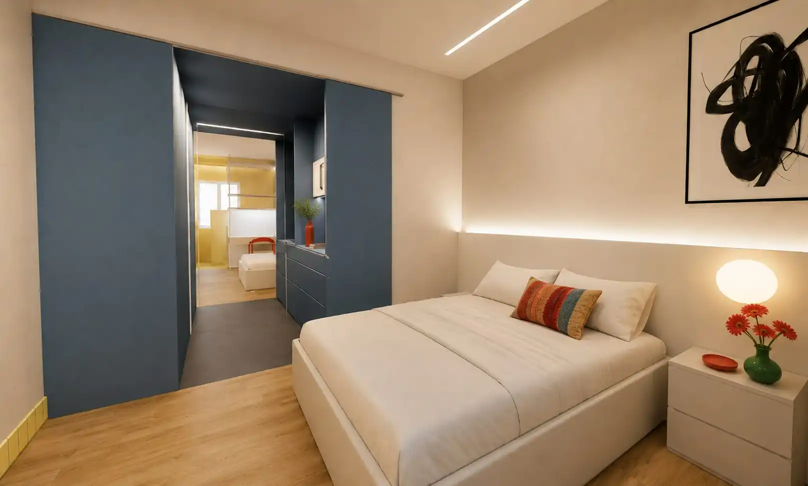 Bedroom of Flat for rent in Santiago de Compostela   with Furnished
