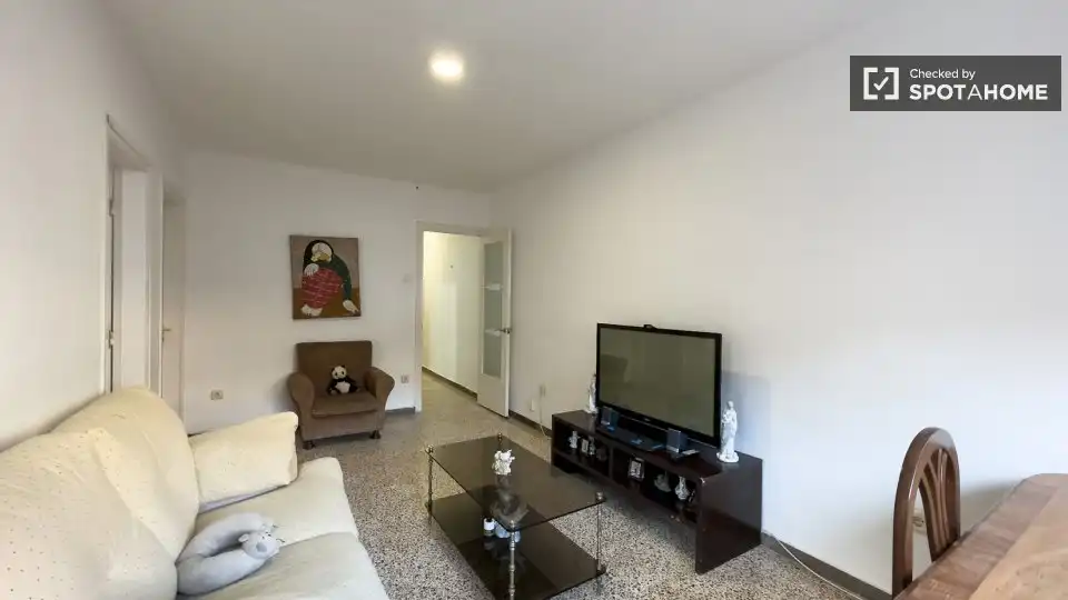 Sala d'estar de Pis de lloguer en Barcelona amb Aire condicionat, Calefacció i Moblat
