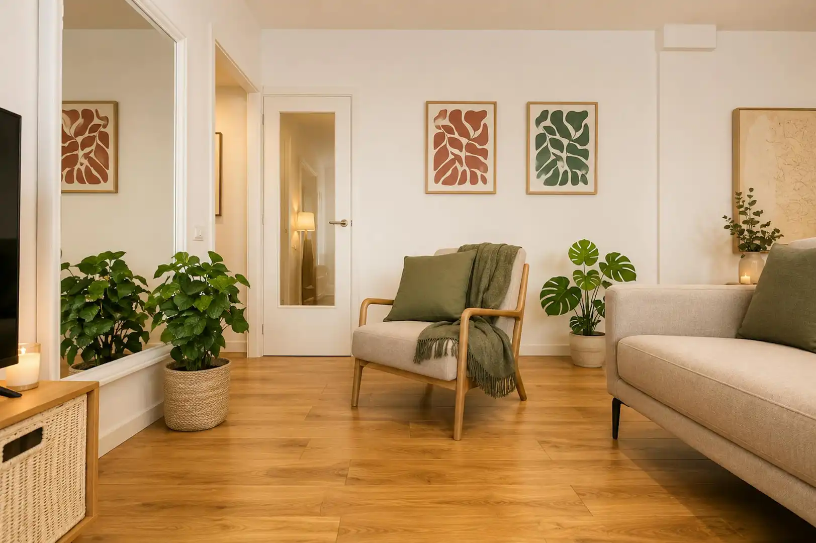 Living room of Flat for rent in Barcelona  with Air Conditioner, Heating and Furnished