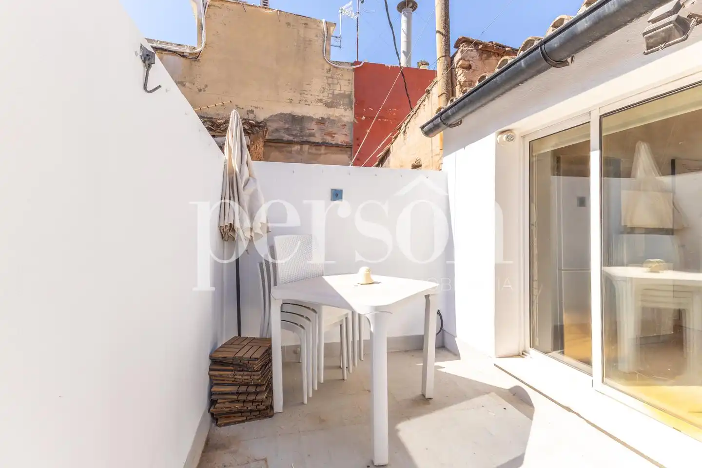 Terrace of Study for rent in Valencia  with Air Conditioner, Parquet flooring and Terrace
