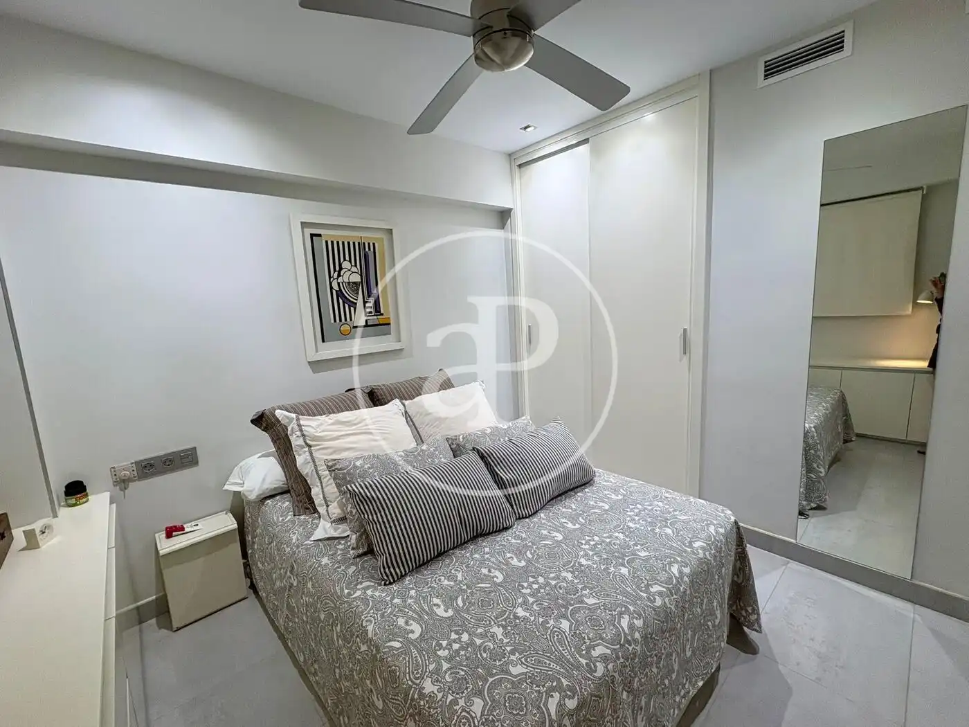 Schlafzimmer von Wohnung zur Miete in Canet d'En Berenguer mit Klimaanlage, Heizung und Privatgarten
