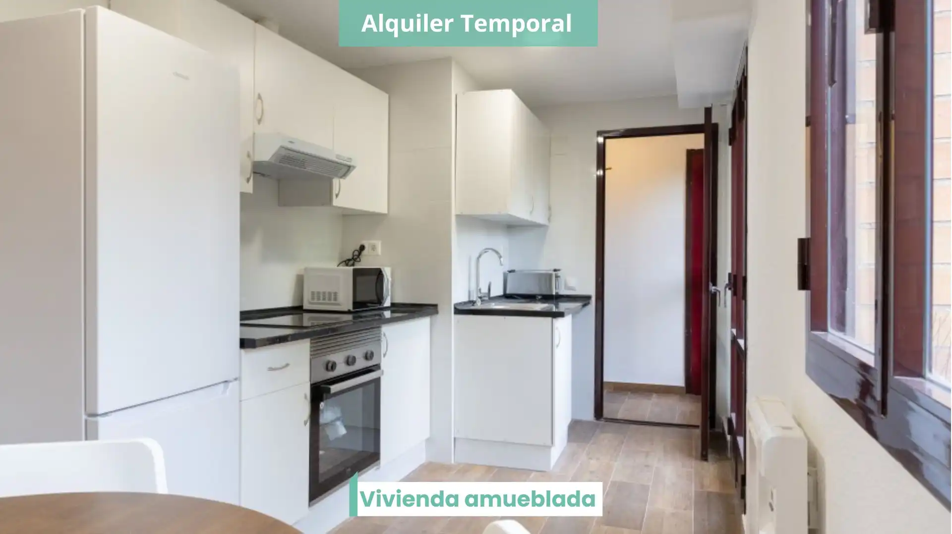 Kitchen of Flat for rent in Madrid  with Heating, Furnished and Oven