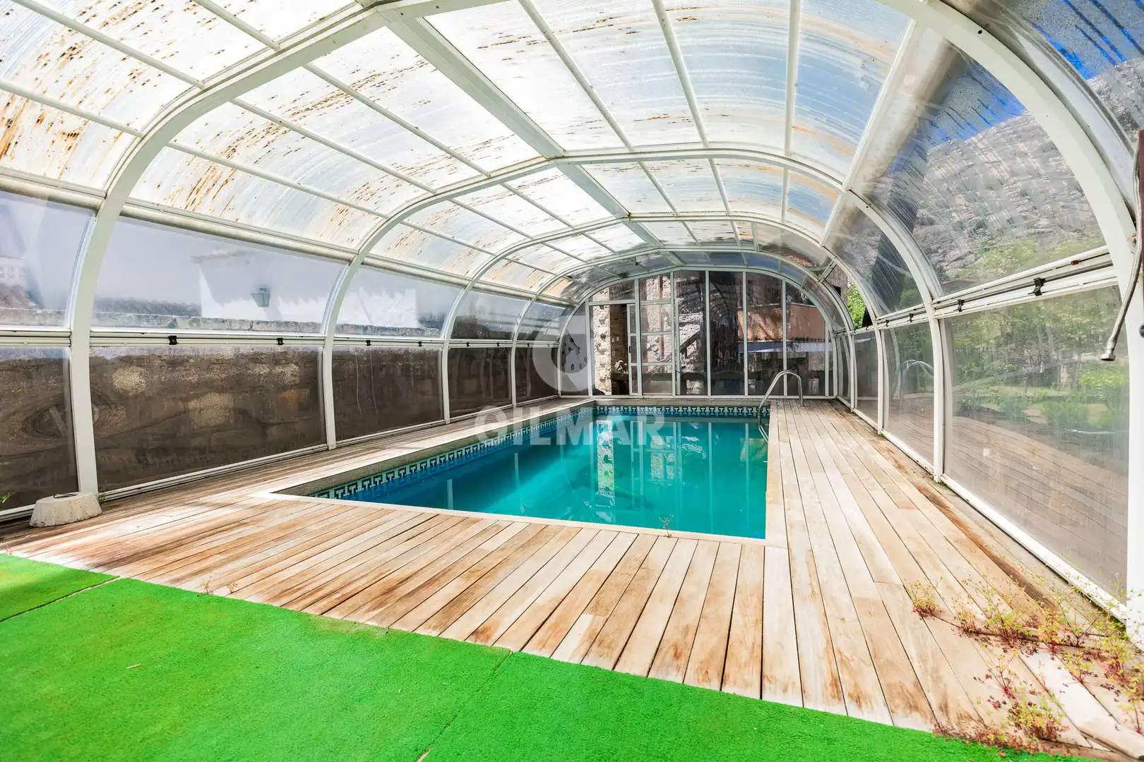 Swimming pool of Houses for sale in Manzanares El Real  with Heating, Private garden and Swimming Pool