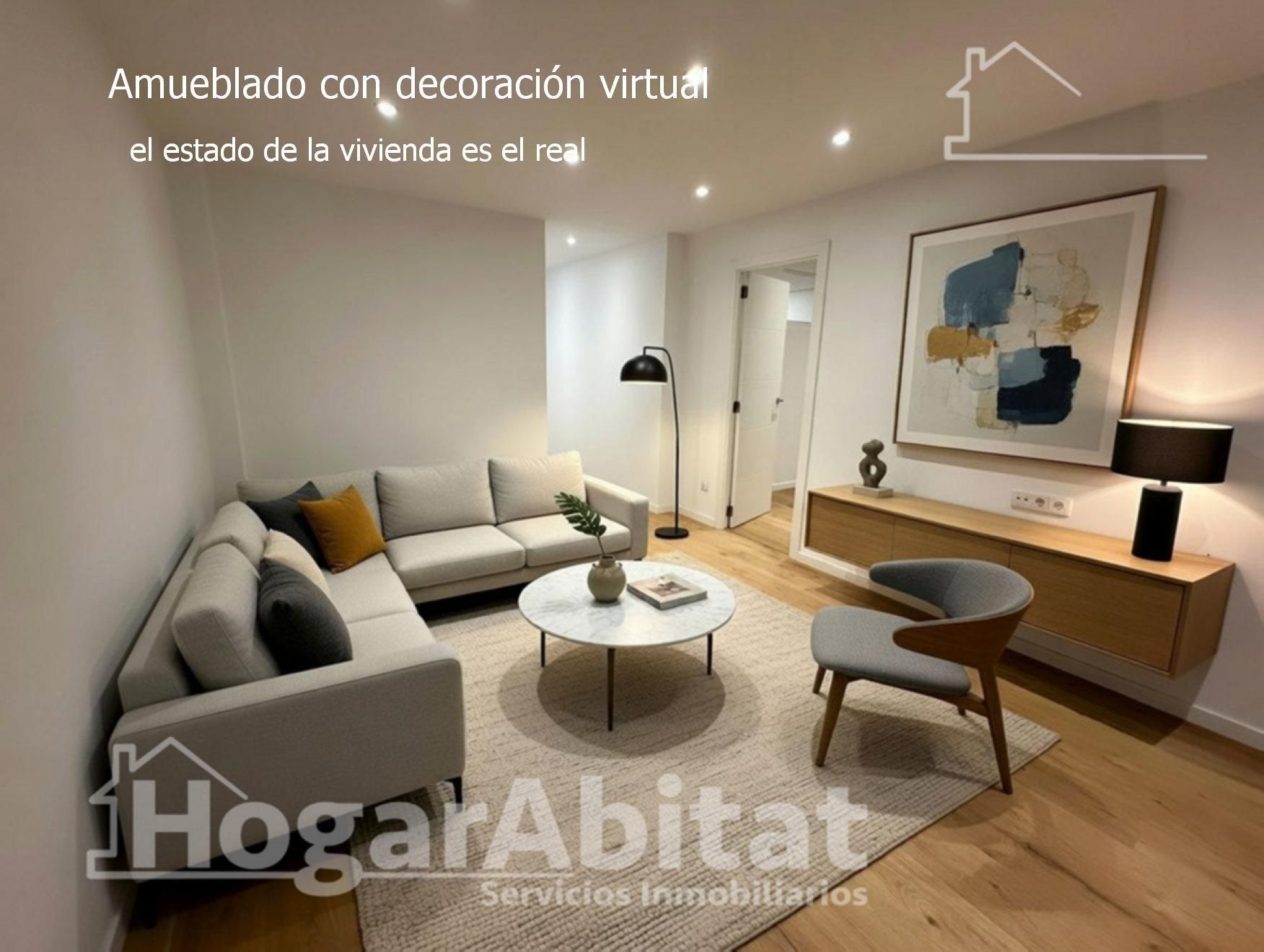 Sala de estar de Piso en venta en Carcaixent con Aire acondicionado, Trastero y Balcón
