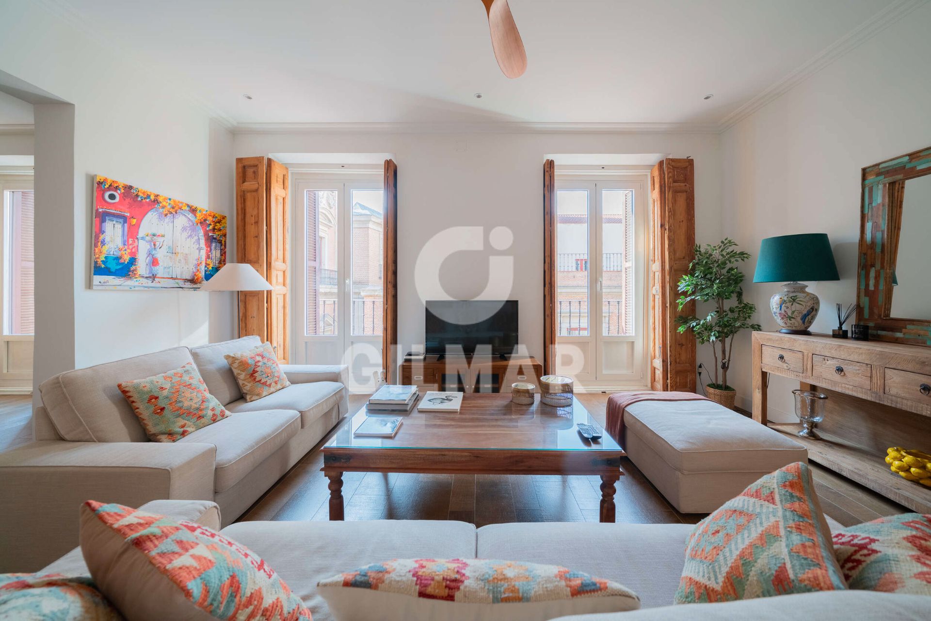 Sala de estar de Piso en venta en  Madrid Capital con Aire acondicionado, Calefacción y Amueblado