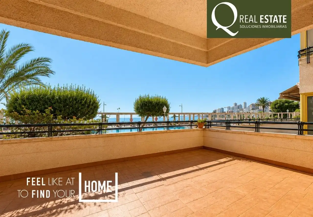 Terrasse von Wohnung zur Miete in El Campello mit Heizung, Privatgarten und Terrasse