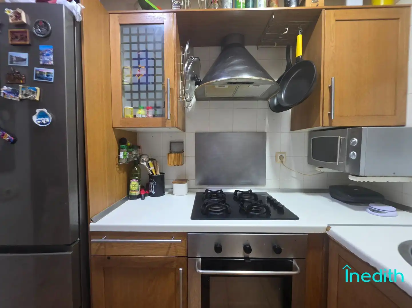 Kitchen of Flat for sale in L'Hospitalet de Llobregat  with Air Conditioner, Heating and Parquet flooring