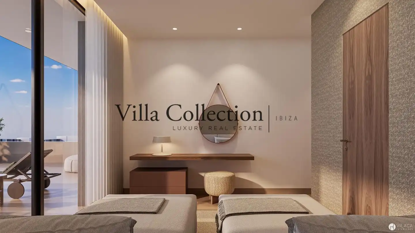 Bedroom of Houses for sale in Santa Eulària des Riu  with Air Conditioner, Heating and Terrace