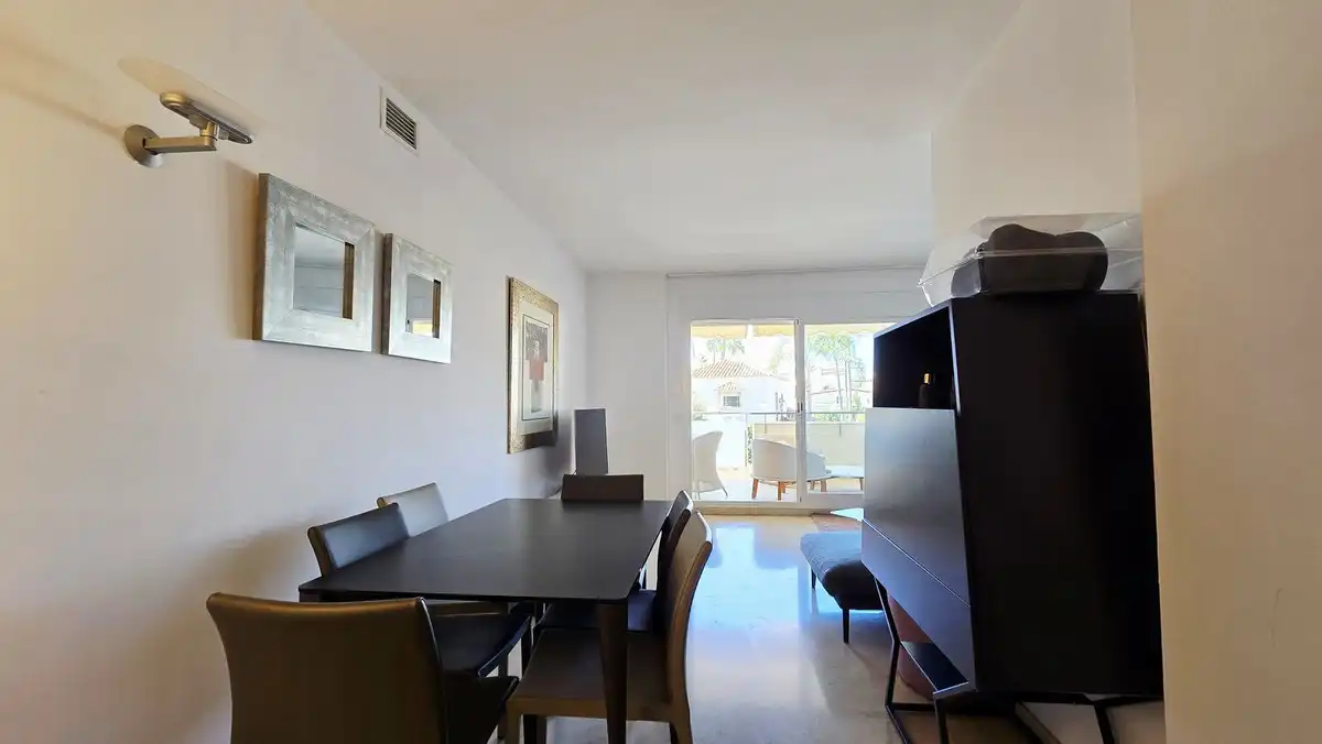 Dining room of Apartments for rent in Marbella  with Air Conditioner, Terrace and Community pool