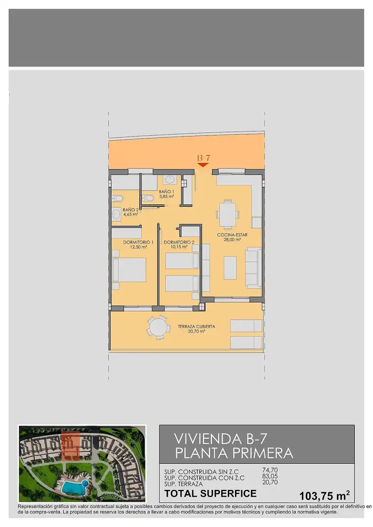 Appartement compact avec terrasse à vendre à Las Lomas de Rame - Bahía Bella, imagen 44