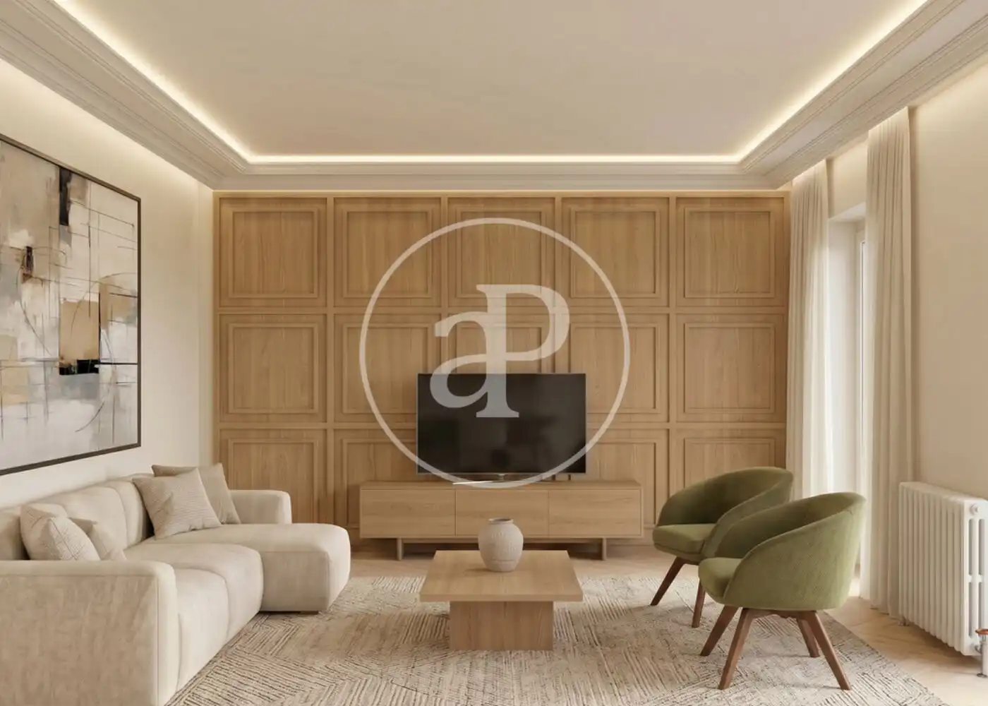 Living room of Flat for sale in Barrio de Salamanca
