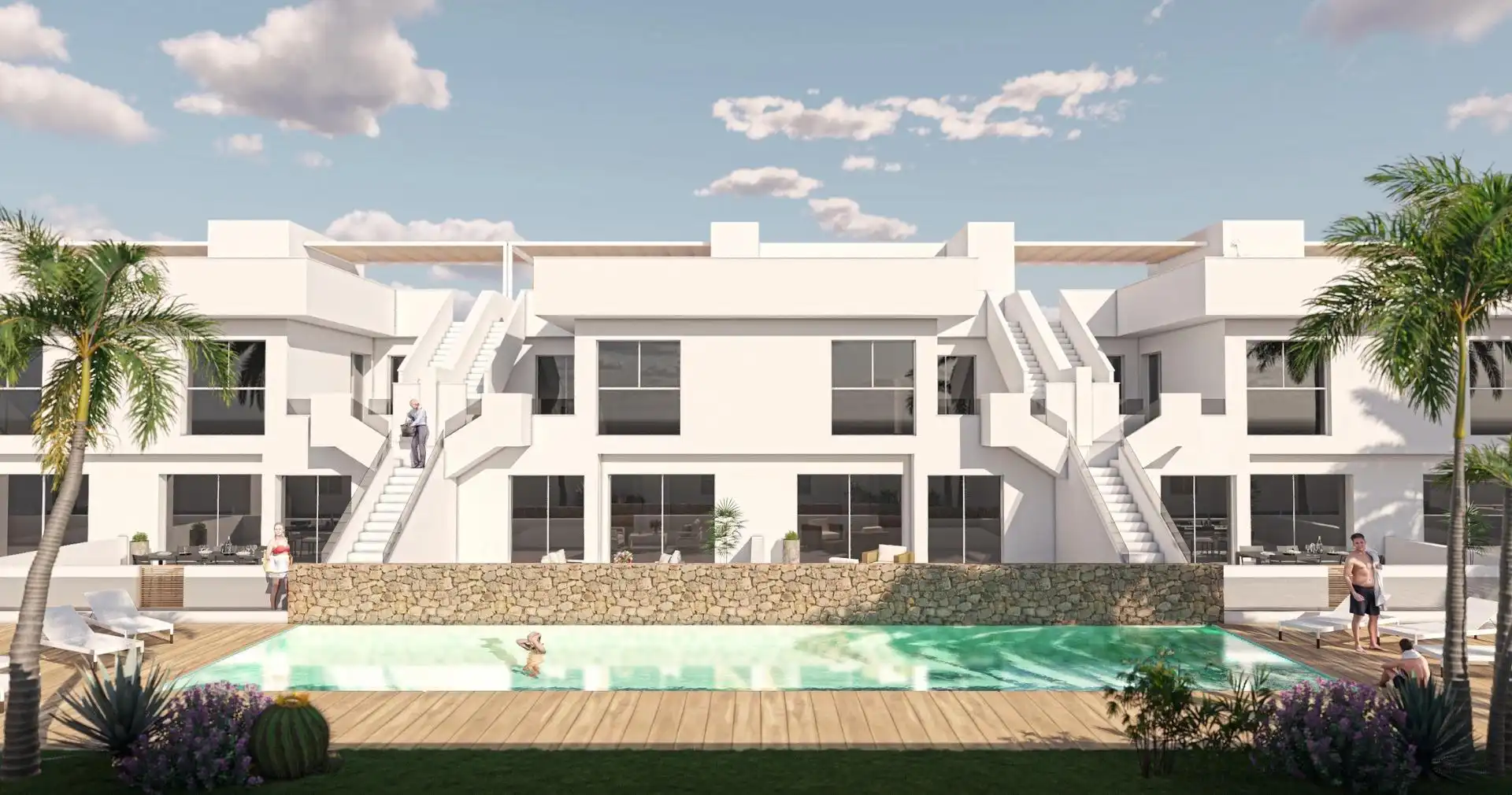 Vista exterior de Casa o xalet en venda en Pilar de la Horadada amb Aire condicionat, Jardí privat i Terrassa